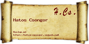 Hatos Csongor névjegykártya